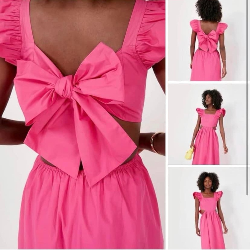 Hyacinth House Hot Pink Aspen Bow Midi
